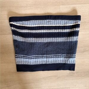 Striped Navy and Light Blue Knit Tube Skirt Aerie